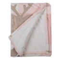 Clayre & Eef Throw Blanket 130x170 cm Pink White Polyester Reindeer
