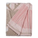 Clayre & Eef Plaid  130x170 cm Roze Wit Polyester Rendier