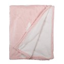 Clayre & Eef Couverture 130x170 cm Rose Blanc Polyester Sapins de Noël