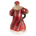 Clayre & Eef Figurine décorative Père Noël 25 cm Rouge Beige Polyrésine