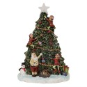 Clayre & Eef Christmas Decoration with LED Lighting Christmas Tree 26 cm Green Polyresin