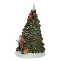 Clayre & Eef Christmas Decoration with LED Lighting Christmas Tree 26 cm Green Polyresin