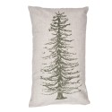 Clayre & Eef Cushion Cover 30x50 cm Beige Green Polyester Pine Trees