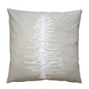 Clayre & Eef Cushion Cover 45x45 cm Beige White Polyester Pine Trees