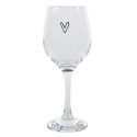 Clayre & Eef Wine Glass Heart 250 ml Transparent Glass