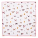 Clayre & Eef Napkins Cotton Set of 6 40x40 cm Beige Pink Cotton Butterflies