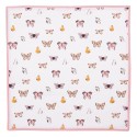 Clayre & Eef Napkins Cotton Set of 6 40x40 cm Beige Pink Cotton Butterflies