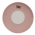 Clayre & Eef Tasse mit Untertasse 200 ml Weiß Rosa Porzellan Schmetterlinge