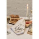 Clayre & Eef Napkins Cotton Set of 6 40x40 cm Beige Cotton Square Rooster