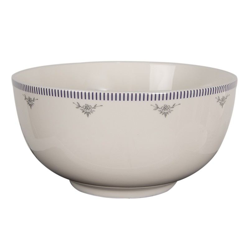 Clayre & Eef Soup Bowl 500 ml White Grey Porcelain Rooster