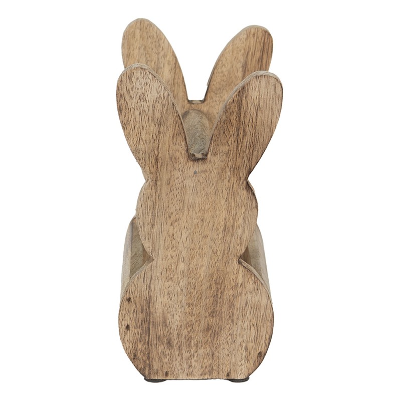 Clayre & Eef Wooden Box Rabbit 16x12x25 cm Brown Wood