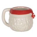Clayre & Eef Mug Santa Claus 450 ml White Red Ceramic