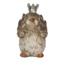 Clayre & Eef Figurine décorative Oiseau 8 cm Beige Polyrésine