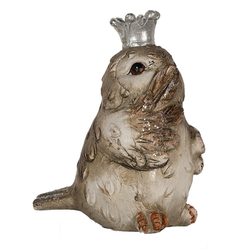 Clayre & Eef Dekorationsfigur Vogel 9 cm Beige Polyresin