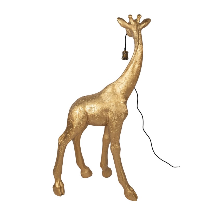 Clayre & Eef Stehlampe Giraffe 61x34x119 cm  Goldfarbig Polyresin