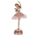 Clayre & Eef Statuetta decorativa Ballerina  29 cm Rosa Poliresina