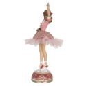 Clayre & Eef Decoratie Beeld Ballerina 29 cm Roze Polyresin
