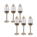 Clayre & Eef Christmas Ornament Champagne Glass Set of 6