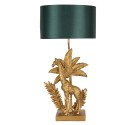 Clayre & Eef Table Lamp Giraffe 33x20x67 cm  Gold colored Green Plastic