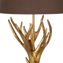 Clayre & Eef Table Lamp Ø 35x59 cm  Gold colored Brown Polyresin