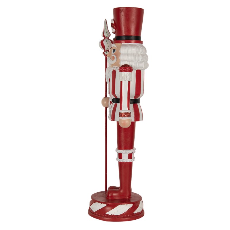 Clayre & Eef Statuetta decorativa di Natale Schiaccianoci 61 cm Rosso Poliresina