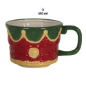 Clayre & Eef Mug Nutcracker 450 ml/ 2x500 ml Red Ceramic