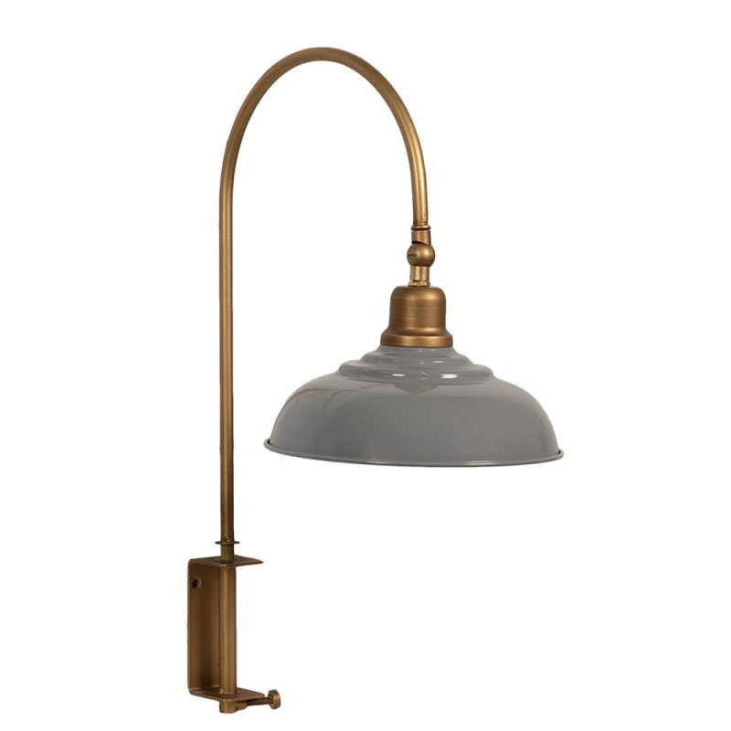 Clayre & Eef Wall Light 33x21x48 cm Grey Gold colored Iron