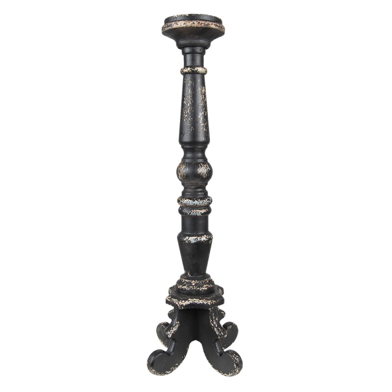 Clayre & Eef Candle holder 65 cm Black Wood