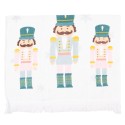 Clayre & Eef Guest Towel 40x66 cm White Blue Cotton Nutcrackers