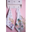 Clayre & Eef Guest Towel 40x66 cm White Blue Cotton Nutcrackers