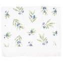 Clayre & Eef Serviette invité 40x66 cm Blanc Bleu Coton Branches d'olivier