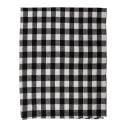 Clayre & Eef Plaid 130x170 cm Nero Bianco  Poliestere