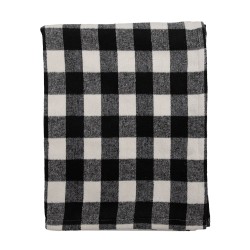 Clayre & Eef Plaid  130x170 cm Zwart Wit Polyester
