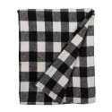 Clayre & Eef Plaid  130x170 cm Zwart Wit Polyester