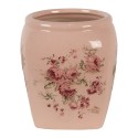 Clayre & Eef Planter 12x12x14 cm Pink Ceramic Flowers