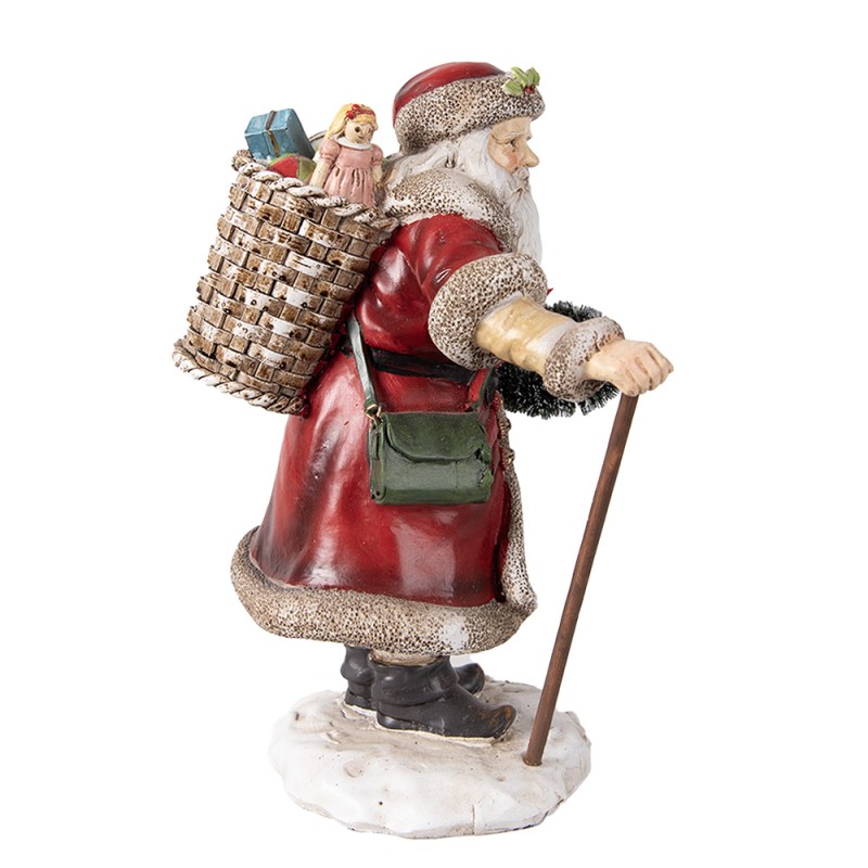 Clayre & Eef Christmas Decoration Figurine Santa Claus 20 cm Red Polyresin