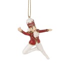 Clayre & Eef Christmas Ornament Nutcracker 11 cm Red White Polyresin