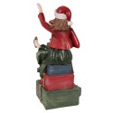 Clayre & Eef Statuetta decorativa di Natale Donna 18 cm Rosso Poliresina