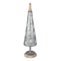 Clayre & Eef Christmas Decoration Figurine Christmas Tree 47 cm Grey Gold colored Iron