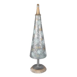 Clayre & Eef Kerstdecoratie Beeld Kerstboom 47 cm Grijs Goudkleurig Ijzer