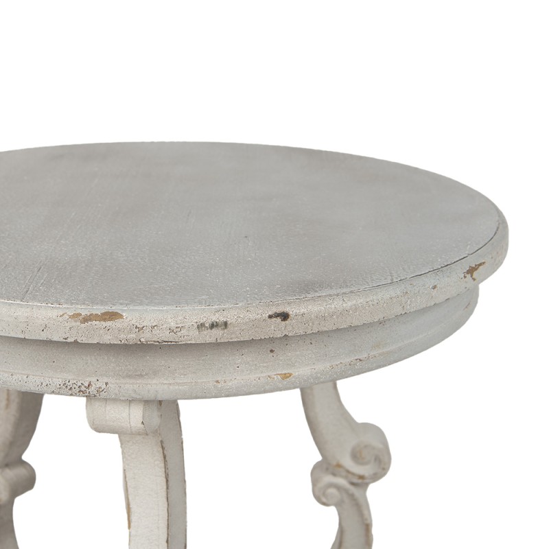 Clayre & Eef Side Table Ø 66x64 cm Grey Wood Round