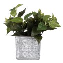 Clayre & Eef Plant Holder 20x20x24 cm Grey Brown Metal Flowers