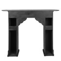 Clayre & Eef Fireplace Surround 125x28x101 cm Black Wood Rectangle