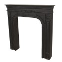 Clayre & Eef Fireplace Surround 102x18x103 cm Black Wood Rectangle