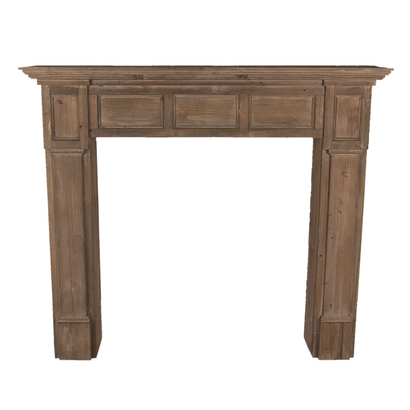Clayre & Eef Fireplace Surround 125x27x108 cm Brown Wood Rectangle