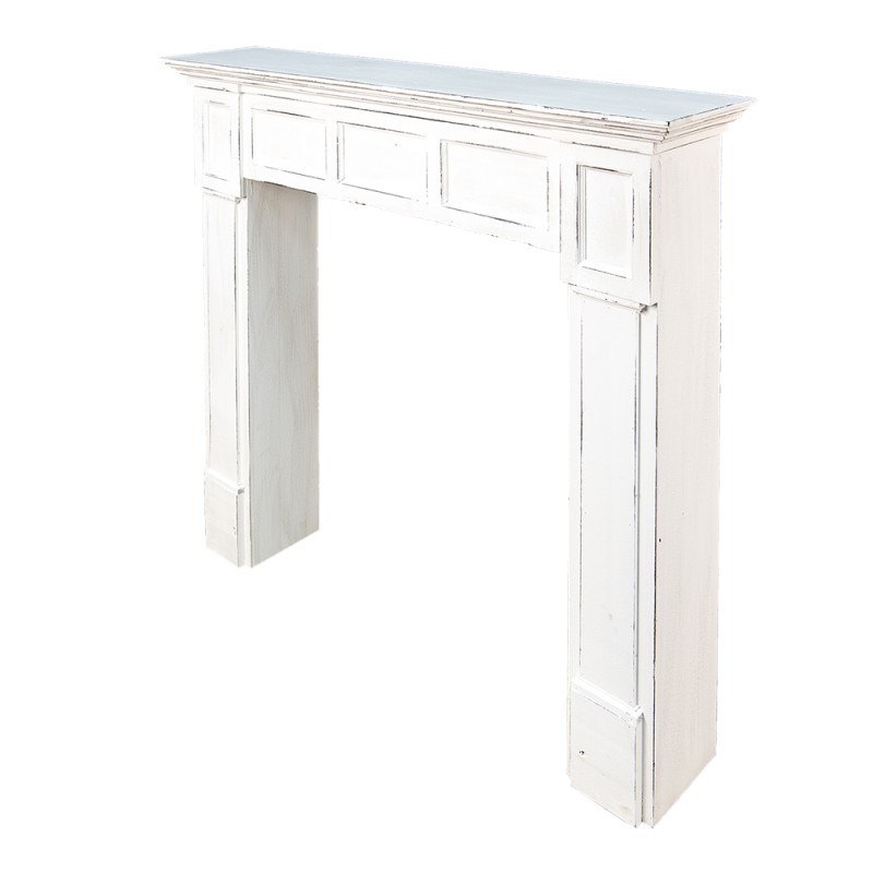 Clayre & Eef Fireplace Surround 125x27x108 cm White Wood