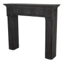 Clayre & Eef Fireplace Surround 125x27x108 cm Black Wood Rectangle