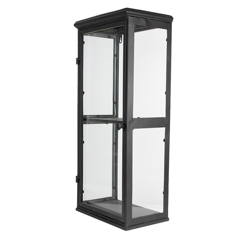 Clayre & Eef Display Cabinet 31x21x70 cm Black Iron Glass