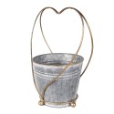 Clayre & Eef Porte-plante 29 cm Gris Couleur or Fer