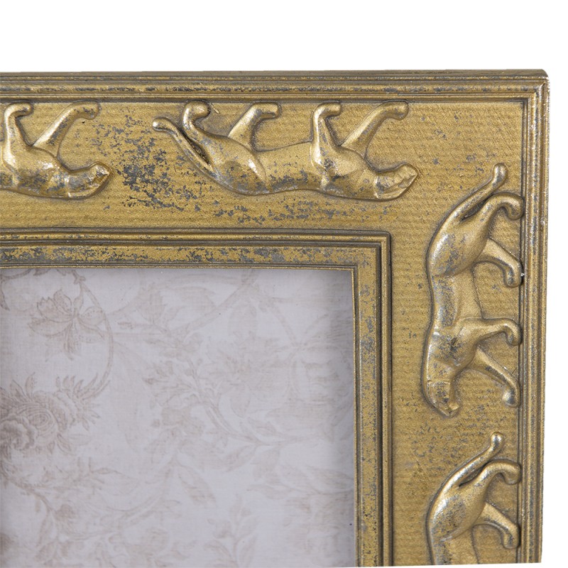 Clayre & Eef Bilderrahmen 10x15 cm Goldfarbig Kunststoff